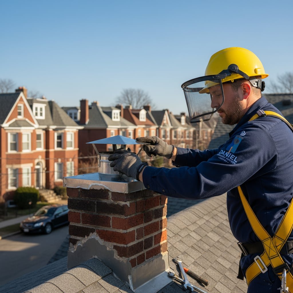 Boston Chimney Cap Installation